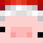 Pig with christmas hat