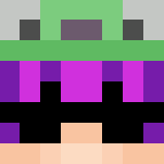 Froggy guy with purple hair